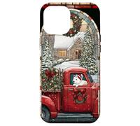 American Eskimo Christmas Dog Red Truck Holiday Case for iPhone 12 Pro Max