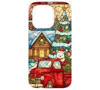 American Eskimo Christmas Dog Red Truck Holiday Case for iPhone 15 Pro