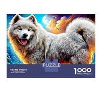 American Eskimo Dog (11)_3 1000 Pieces Jigsaw Puzzle Impossible Beautiful Decoration Fantastic Jigsaws Relaxing Brain Teaser For Wall Decoration And Gifts 70x50cm/1000pcs