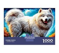 American Eskimo Dog (12)_2 1000 Pieces Jigsaw Puzzle Impossible Family Educational Games Fantastic Jigsaws Relaxing Brain Teaser For Kids And Adults 38x26cm/1000pcs
