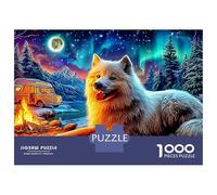 American Eskimo Dog (2)_3 1000 Pieces Jigsaw Puzzle Impossible Beautiful Decoration Fantastic Puzzles Challenging Games For Stress Relief & Fun 70x50cm/1000pcs