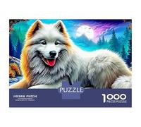 American Eskimo Dog (4)_1 1000 Pieces Jigsaw Puzzle Impossible Beautiful Decoration Fantastic Puzzles Difficult Hard Games For Kids And Adults 52x38cm/1000pcs