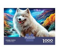 American Eskimo Dog (7)_4 1000 Pieces Jigsaw Puzzle Impossible Beautiful Decoration Fantastic Jigsaws Challenging Games For Wall Decoration And Gifts 52x38cm/1000pcs