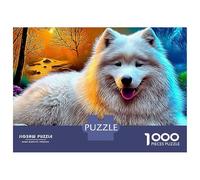 American Eskimo Dog (9)_2 1000 Pieces Jigsaw Puzzle Impossible Beautiful Decoration Fantastic Puzzles Challenging Games for Family Game Nights 52x38cm/1000pcs