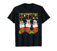 American Eskimo Dog in Christmas Socks Funny Dog Lover Xmas T-Shirt