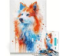American Eskimo Dog Jigsaw Puzzle 1000 Piece Focus Boost Fun Advanced Laser Cutting Tech Travel-friendly Brain Game Gift (38x52cm)