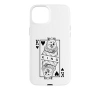 American Eskimo Dog Lover King Of Hearts Funny Pop Art Case for iPhone 15 Plus