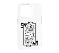 American Eskimo Dog Lover King Of Hearts Funny Pop Art Case for iPhone 15 Pro