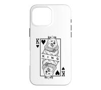 American Eskimo Dog Lover King Of Hearts Funny Pop Art Case for iPhone 16 Pro Max