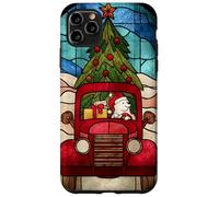 American Eskimo Dog Red Truck Christmas Holiday Art Case for iPhone 11 Pro Max
