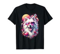 American Eskimo Dog St Valentines Day Artwork Value Graphic T-Shirt, Men, Black, XL