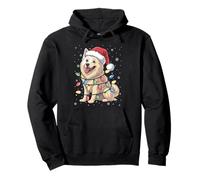 American Eskimo Dog Tree Lights Christmas Sweater Pet Dogs Pullover Hoodie
