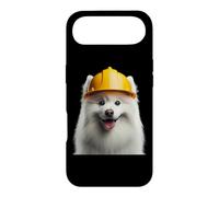 American Eskimo Dog Yellow Hard Hat Construction Worker Crew Case for iPhone Air