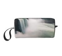 American Falls Printing Makeup Bag for Women Girl Portable Travel Cosmetic Bag Makeup Pouch Organizer with Handle