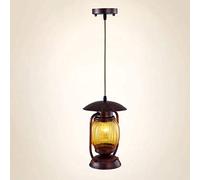 American Farmhouse Vintage Pendant Light Kerosene Lantern Glass Shade Industrial Retro Droplight Dining Room Hanging Lamp Farmhouse Barn Ceiling Pendant Lamp, E27 Change for the better