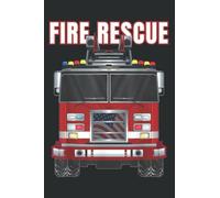 American Fire Rescue Firefighter Department Truck Fireman: Notebook: Planner, Diary, 6x9 120 Pages, Lined College Ruled Paper, Journal, Matte Finish Cover