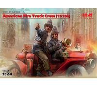 American Fire Truck Crew (1910s) (2 Figures) 1:24 Plastic Model Kit ICM
