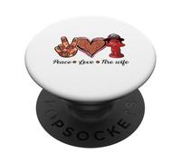american firefighter runs towards the flames fire wife PopSockets Adhesive PopGrip