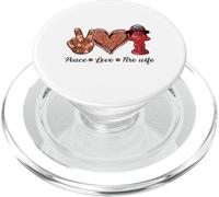 american firefighter runs towards the flames fire wife PopSockets PopGrip for MagSafe