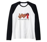 American Firefighter Runs Towards The Flames fire Wife Raglan Baseball Tee