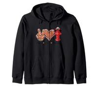 american firefighter runs towards the flames fire wife Zip Hoodie