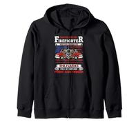 american firefighter runs towards the flames honour pride Zip Hoodie