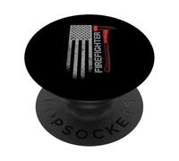 American Firefighters USA Flag Fireman Support PopSockets Adhesive PopGrip