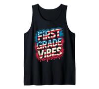 American First Grade Vibes Teacher I Teach USA Future Heroes Tank Top