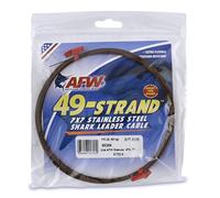 American Fishing Wire 49 Strand, 7x7 Stainless Steel Shark Leader Cable, 175 lb / 80 kg Test, 036 in / 0.91 mm Dia, Camo, 30 ft / 9.2 m