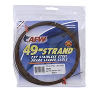 American Fishing Wire 49 Strand, 7x7 Stainless Steel Shark Leader Cable, 275 lb / 125 kg Test, .045 in / 1.14 mm Dia, Camo, 30 ft / 9.2 m