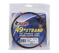 American Fishing Wire 49 Strand, 7x7 Stainless Steel Shark Leader Cable, 90 lb / 41 kg Test, .031 in / 0.79 mm Dia, Camo, 30 ft / 9.2 m