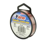 American Fishing Wire Nylon Coated Bleeding Leader 1x7 Strand Wire - Blood Red 45lb