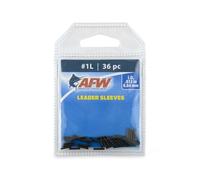 American Fishing Wire Single Barrel Crimp Sleeves, Black Color, Size 1L, 0.033 -Inch Inside Diameter, 36-Pieces