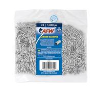 American Fishing Wire Single Barrel Crimp Sleeves, Nickel Color, Size 3, 0.055 -Inch Inside Diameter, 1000 Pieces