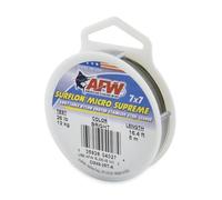 American Fishing Wire Surflon Micro Supreme, Nylon Coated 7x7 Stainless Steel Leader Wire, 26 lb Test, .018" Diameter, Bright, 5 m