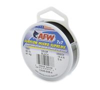 American Fishing Wire Surflon Micro Supreme, Nylon Coated 7x7 Stainless Steel Leader Wire, 90 lb Test, .036" Diameter, Black, 5 m