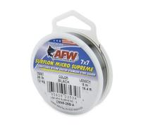 American Fishing Wire Surflon Micro Supreme Nylon Coated 7x7 Stainless Steel Leader Wire, Black Color, 26 Pound Test, 5-Meter