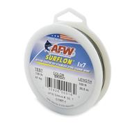 American Fishing Wire Surflon, Nylon Coated 1x7 Stainless Steel Leader Wire, 135 lb Test, .041" Diameter, Bright, 100 ft