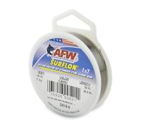 American Fishing Wire Surflon, Nylon Coated 1x7 Stainless Steel Leader Wire, 15 lb Test, .015" Diameter, Camo, 30 ft