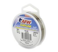 American Fishing Wire Surflon, Nylon Coated 1x7 Stainless Steel Leader Wire, 40 lb Test, .028" Diameter, Camo, 30 ft