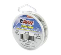 American Fishing Wire Surflon, Nylon Coated 1x7 Stainless Steel Leader Wire, 90 lb Test, .036" Diameter, Bright, 100 ft