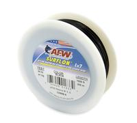 American Fishing Wire Surflon Nylon Coated 1x7 Stainless Steel Leader Wire, Black Color,90 Pound Test, 1000-Feet