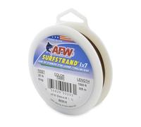 American Fishing Wire Surfstrand, Bare 1x7 Stainless Steel Leader Wire, 20 lb Test, 0.011" Diameter, Camo, 1000 ft