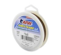 American Fishing Wire Surfstrand, Bare 1x7 Stainless Steel Leader Wire, 20 lb Test, 0.011" Diameter, Camo, 300 ft