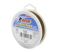 American Fishing Wire Surfstrand, Bare 1x7 Stainless Steel Leader Wire, 40 lb Test, 0.015" Diameter, Camo, 300 ft
