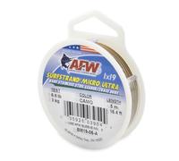 American Fishing Wire Surfstrand Micro Ultra, Bare 1x19 Stainless Steel Leader Wire, 6 lb Test, 0.006" Diameter, Camo, 5 m