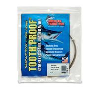 American Fishing Wire Tooth Proof Stainless Steel Single Strand Leader Wire, Size 14, Camo Brown Color, 218 Pound Test, 30-Feet