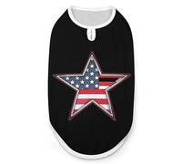 American Five-Pointed Star Dog Shirts Patterned Pet Clothes Tank Top Sleeveless T-Shirt for Cats Puppy L