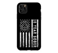 American Flag 10 Years Sober Sobriety Narcotics Anonymous Case for iPhone 11 Pro Max