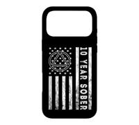 American Flag 10 Years Sober Sobriety Narcotics Anonymous Case for iPhone 17 Pro Max